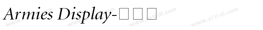 Armies Display字体转换